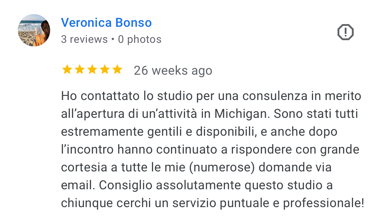 Google review from Veronica Bonso - 5 stars